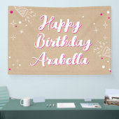 Banderoles Birthday Name Banner - Painted Style Photo Wall (Salon professionnel)