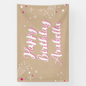 Banderoles Birthday Name Banner - Painted Style Photo Wall (Verticale)