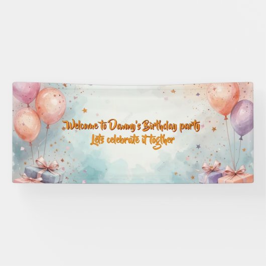 Banderoles Birthday party banner (Horizontal)