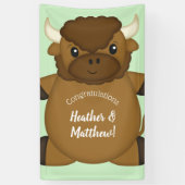 Banderoles Bison Buffalo Baby shower vert (Vertical)