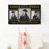Banderoles Black And Gold 3 - Félicitations pour la graduatio (En situation)