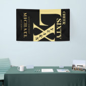 Banderoles Black and Gold 60e anniversaire moderne (Salon professionnel)