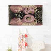 Banderoles Black and Rose Gold Parties scintillant 50e annive (En situation)