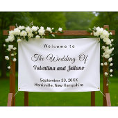Banderoles Black and White Wedding Banner