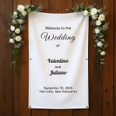 Banderoles Black and White Wedding Portrait Banner