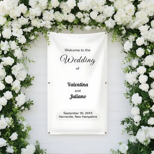 Banderoles Black and White Wedding Portrait Banner