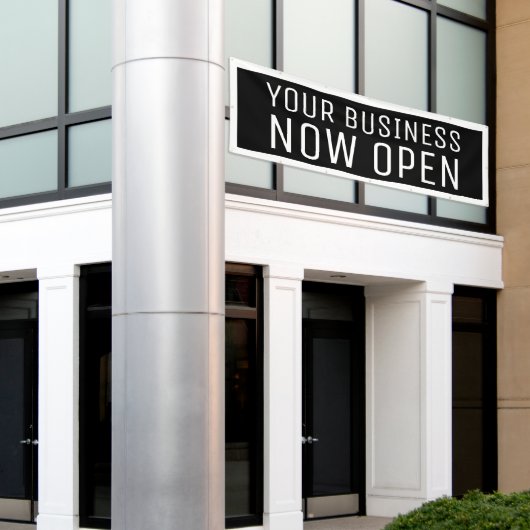Banderoles Black Custom Now Open Banner (Bâtiment extérieur)
