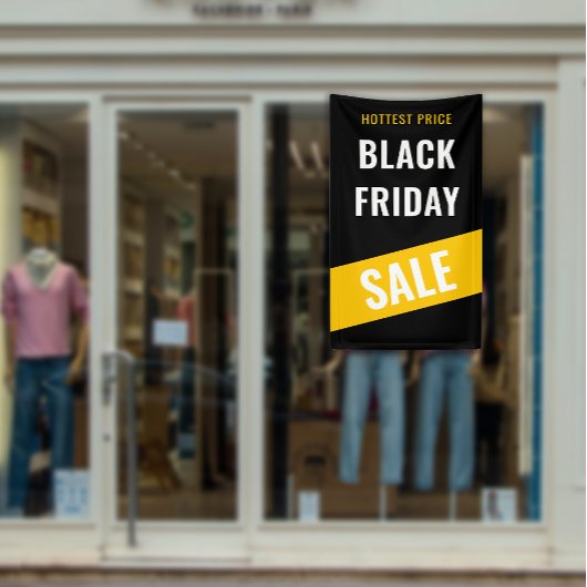 Banderoles Black Friday VENTE Publicité