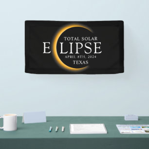 Banderoles Black & Gold 2024 Texas Total Solar Eclipse