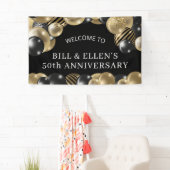 Banderoles Black Gold 50th Anniversary Welcome (En situation)