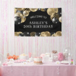 Banderoles Black Gold 50th Birthday Welcome<br><div class="desc">Créez votre propre bannière de bienvenue Black Gold 50th Birthday ! Personnalisez ce design avec votre propre texte. Vous pouvez customiser cette conception en cliquant sur le bouton "Modifier les détails".</div>