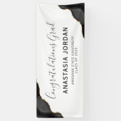 Banderoles Black Gold Agate Félicitations Graduation (Vertical)