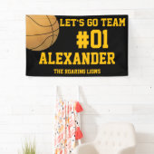 Banderoles Black Gold Basketball Team Spirit (En situation)