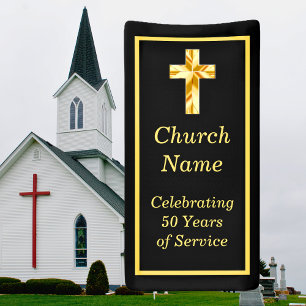 Banderoles Black Gold Church 50e anniversaire