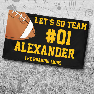Banderoles Black Gold Football Team Spirit