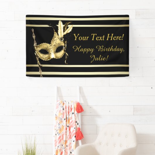 Banderoles Black Gold Masquerade (En situation)