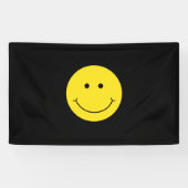 Banderoles Black Jaune Sourire Grin Face Heureux (Horizontal)
