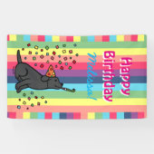 Banderoles Black Labrador Birday Party Confetti (Horizontal)