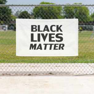Banderoles Black Lives Matt blanc noir typographie moderne