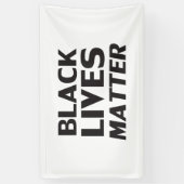 Banderoles Black Lives Matt blanc noir typographie moderne (Vertical)