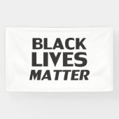 Banderoles Black Lives Matt blanc noir typographie moderne (Horizontal)