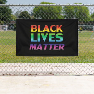 Banderoles Black Lives Matt orgueil arc-en-ciel typographie n
