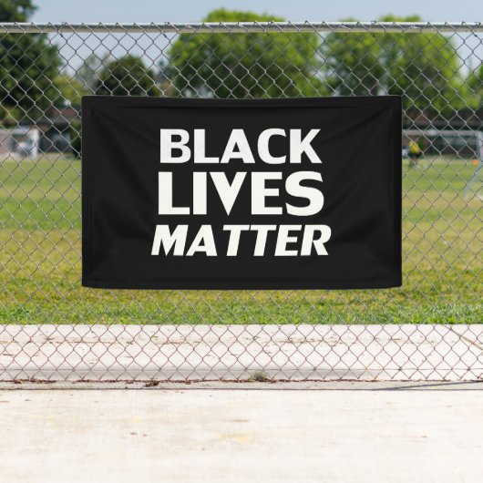 Banderoles Black Lives Matter noir blanc typographie moderne (En situation)