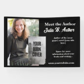 Banderoles Black Meet the Author Table Banner - Signature du  (Horizontal)
