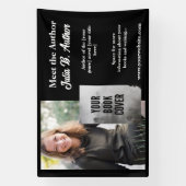 Banderoles Black Meet the Author Table Banner - Signature du  (Verticale)