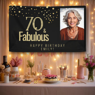Banderoles Black Modern 70 et fabuleuse photo d'anniversaire