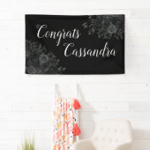 Banderoles Black Rose Dark Gothic Graduation Party (En situation)