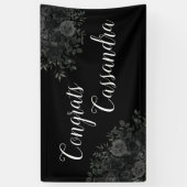 Banderoles Black Rose Dark Gothic Graduation Party (Vertical)