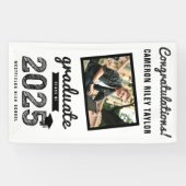 Banderoles Black Sketch 2025 Félicats Photo Graduation Party (Horizontal)