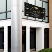 Banderoles Black Step and repeat Graduation Backdrop banner  (Bâtiment extérieur)
