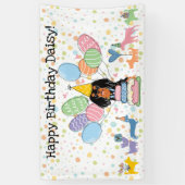 Banderoles Black Tan Cavalier King Charles Spaniel Anniversai (Vertical)