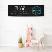 Banderoles Black Team Building - Logo de la compagnie Dream T (En situation)