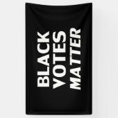 Banderoles Black Votes Matter - noir blanc (Vertical)
