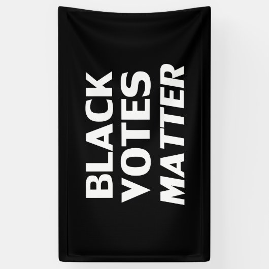 Banderoles Black Votes Matter - noir blanc (Vertical)