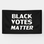 Banderoles Black Votes Matter - noir blanc (Horizontal)