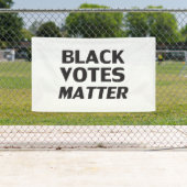Banderoles Black Votes Matter - noir blanc (En situation)
