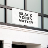 Banderoles Black Votes Matter - noir blanc (Bâtiment extérieur)