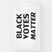 Banderoles Black Votes Matter - noir blanc (Vertical)