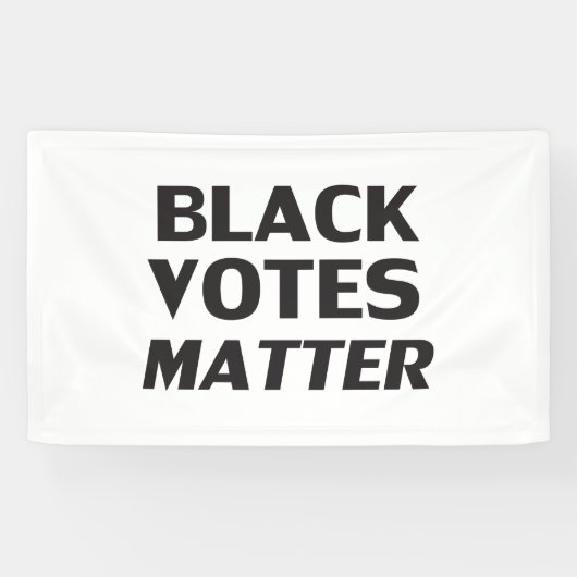Banderoles Black Votes Matter - noir blanc (Horizontal)