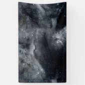 Banderoles Black White Galaxy Nebula Painting (Vertical)