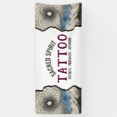 Banderoles Black & White Modern Text 2 Photo Business Name (Vertical)