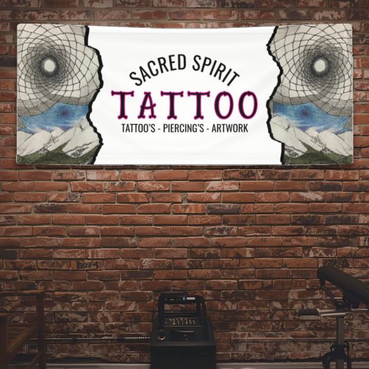 Banderoles Black & White Modern Text 2 Photo Business Name