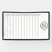 Banderoles Black White Monogram Name To Do List Dry Erase (Horizontal)