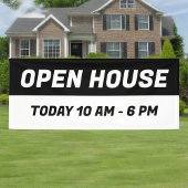 Banderoles Black & White Open House l Immobilier