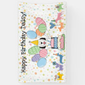 Banderoles Black & White Sheepadooda Chien fête d'anniversair (Vertical)