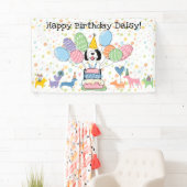 Banderoles Black & White Sheepadooda Chien fête d'anniversair (En situation)